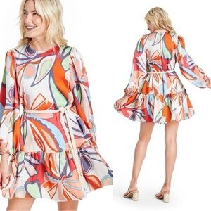 ALEXIS for Target Mixed Floral Long Sleeve Tiered Ruffle Dress - Limited Edition